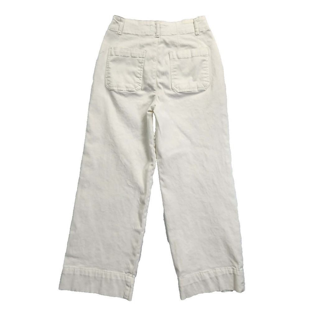 Bagatelle Collection Wide Leg Crop Off White Women Size 2 Utility Stretch Pants